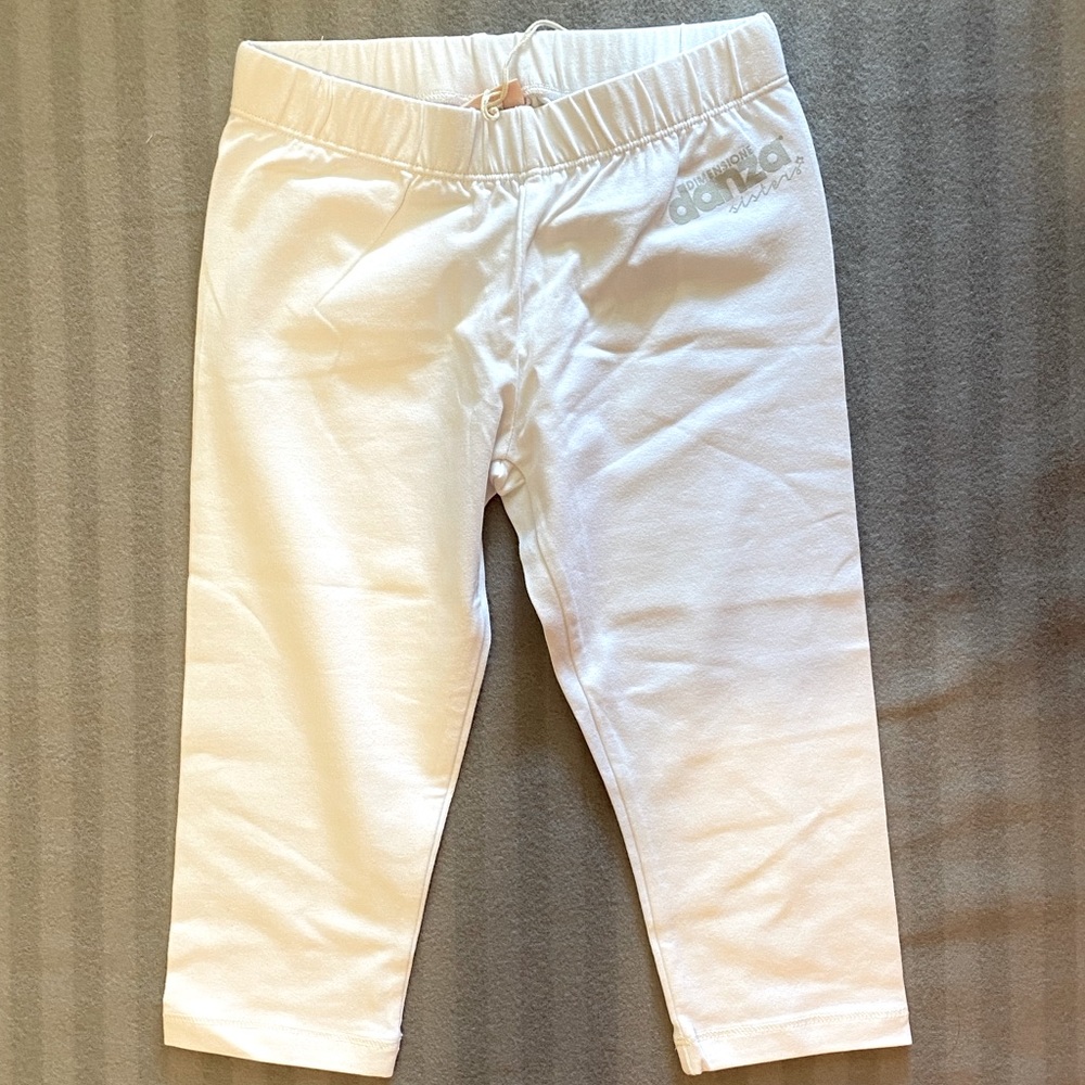 Dimensione Fanta Sisters size 6 girls white leggings
